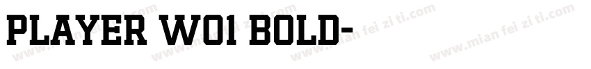 player w01 bold字体转换